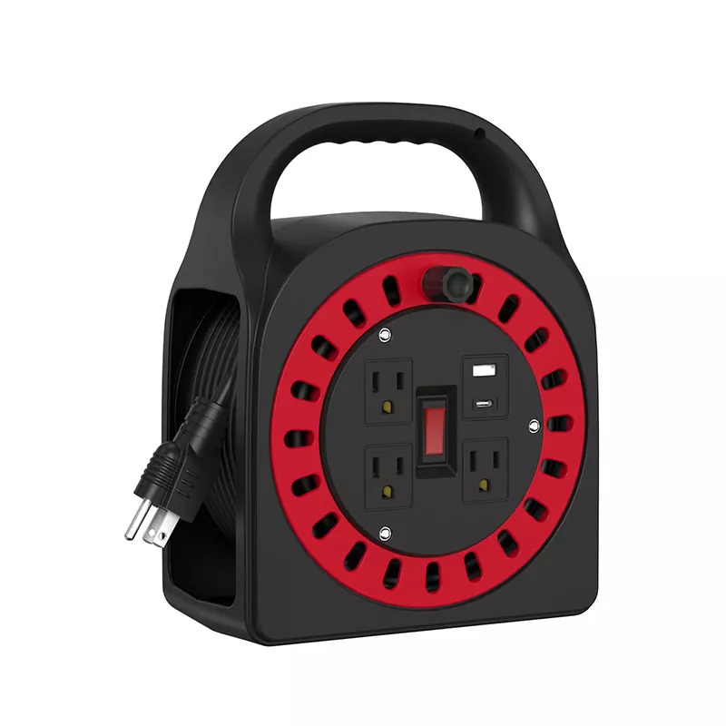 3 Outlets Usb Plastic Cord Reel 50ft 3 Outlets Usb Plastic Cord Reel 50ft