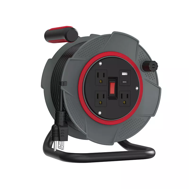 3outlets Usb Plastic Cord Reel 45ft 3outlets Usb Plastic Cord Reel 45ft