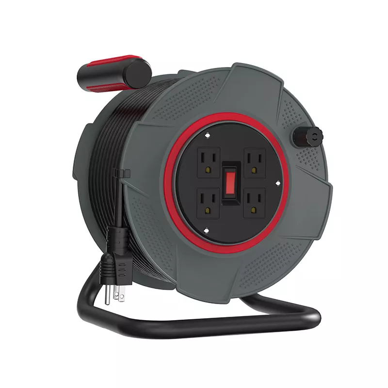 4 Outlets ມ້ວນສາຍພາດສະຕິກ 80ft